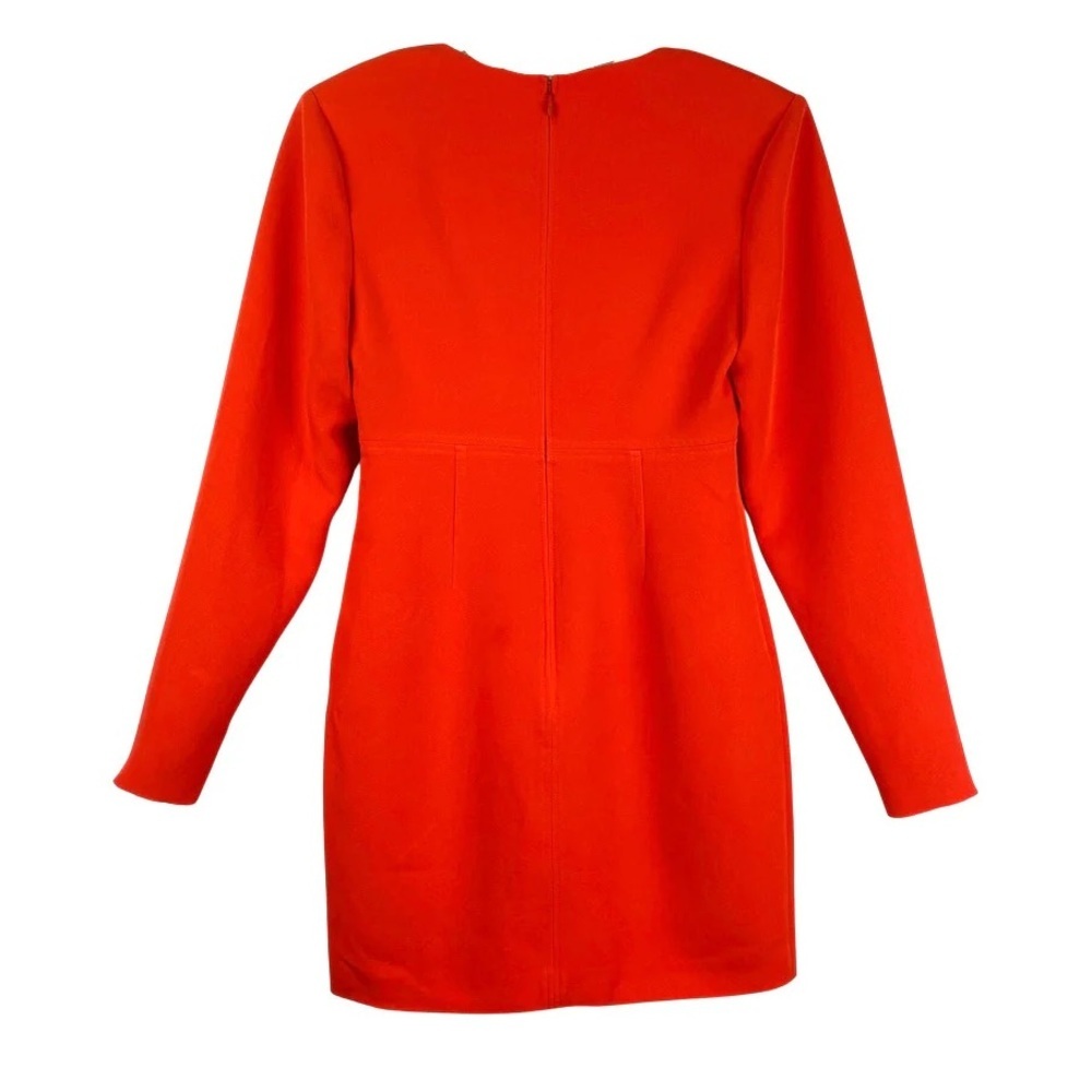 NWT LBV. Bright Red Flame Crepe Cocktail Mini Dress w/ Corset Seams Size 2 - Picture 6 of 10